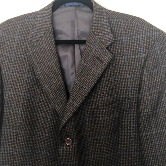 Daniel Cremieux Other - Daniel Cremieux 3-Button Brown Plaid Blazer 46R